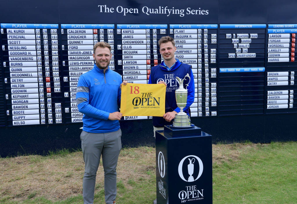 Jack and Sam Forgan celebrate reaching The Open